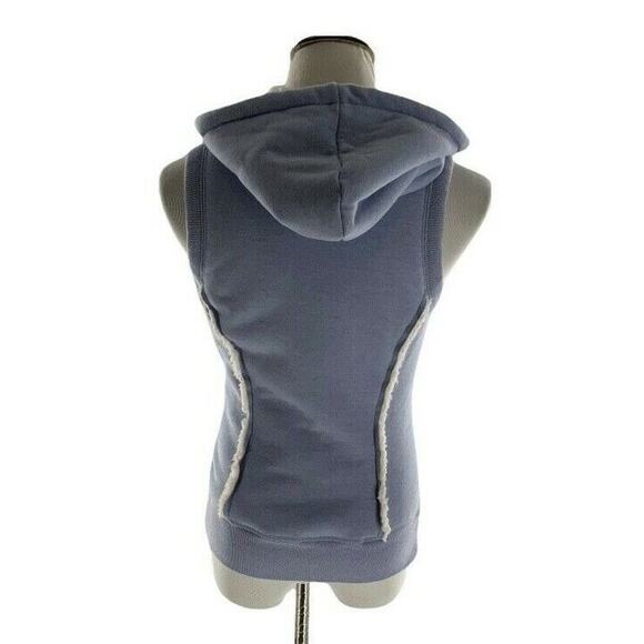 OLD NAVY Vest Womens Size Small Sherpa Lined Fleece Zipper Pocket Hooded Jacket - Picture 2 of 8